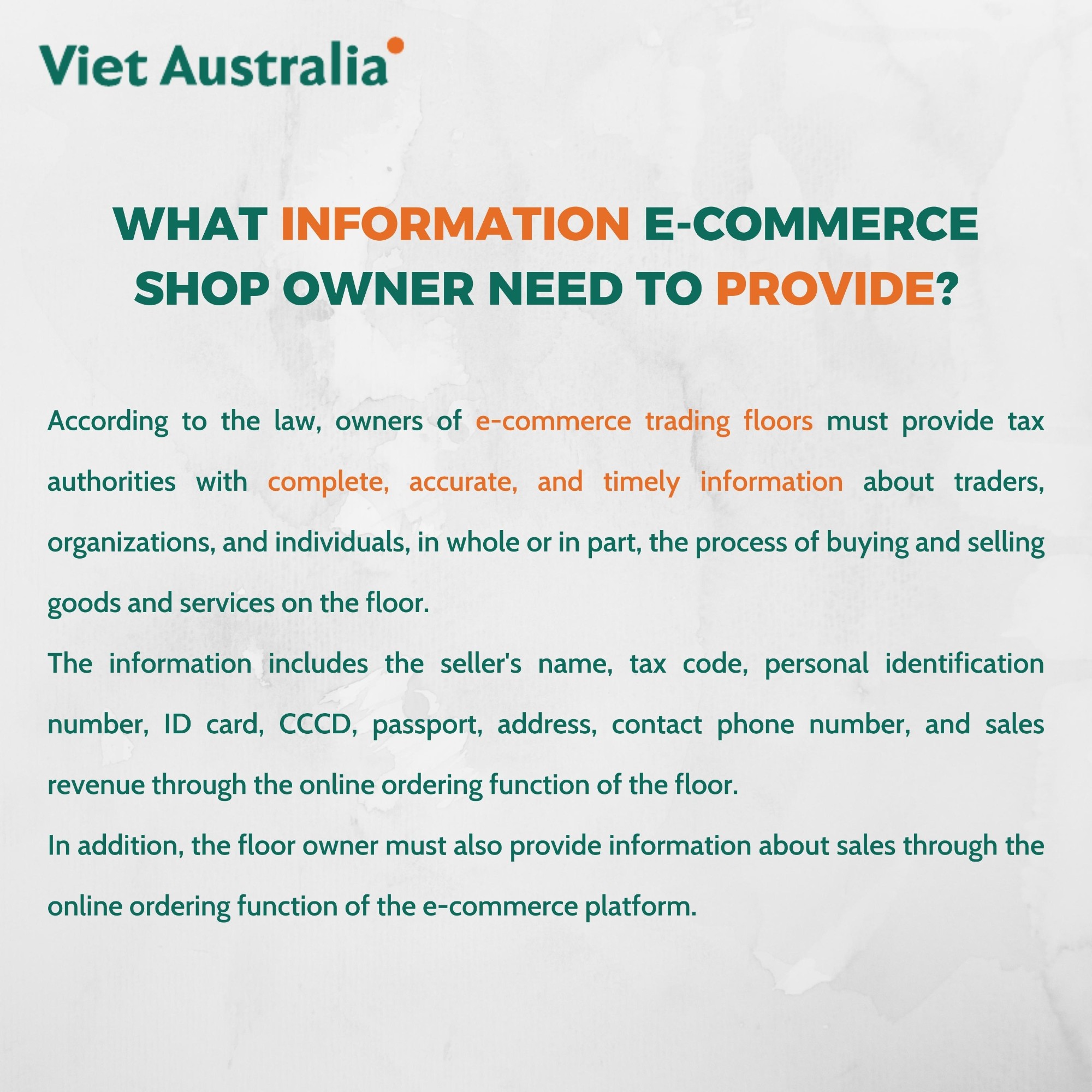 WHAT INFORMATION E-COMMERCE SHOP OWNER NEED TO PROVIDE?