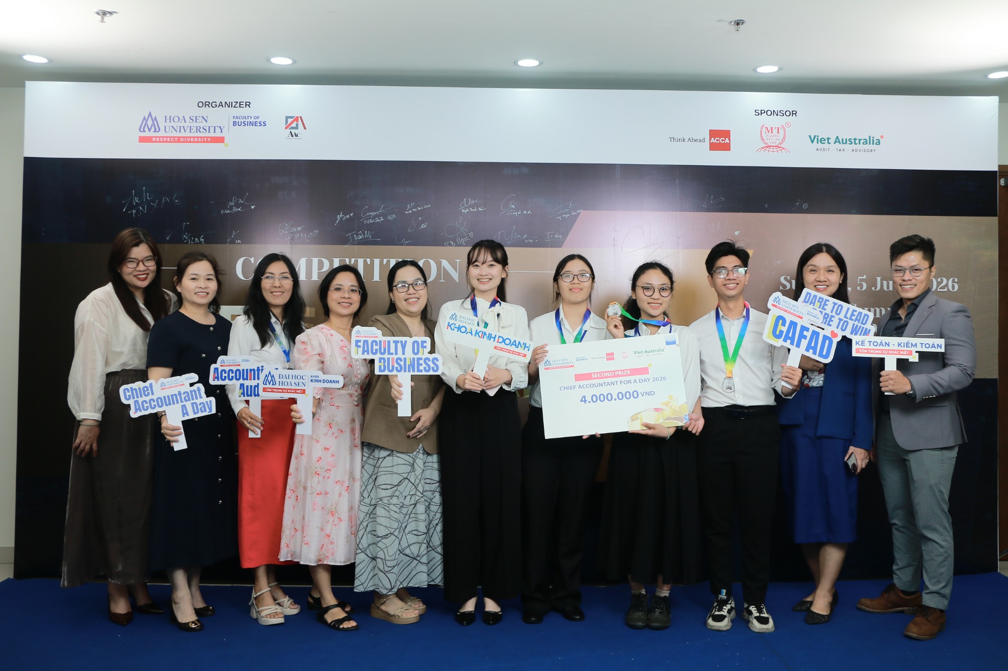 Việt Úc tiếp tục đồng hành cùng cuộc thi Chief Accountant For A Day 2026 do trường Đại Học Hoa Sen tổ chức