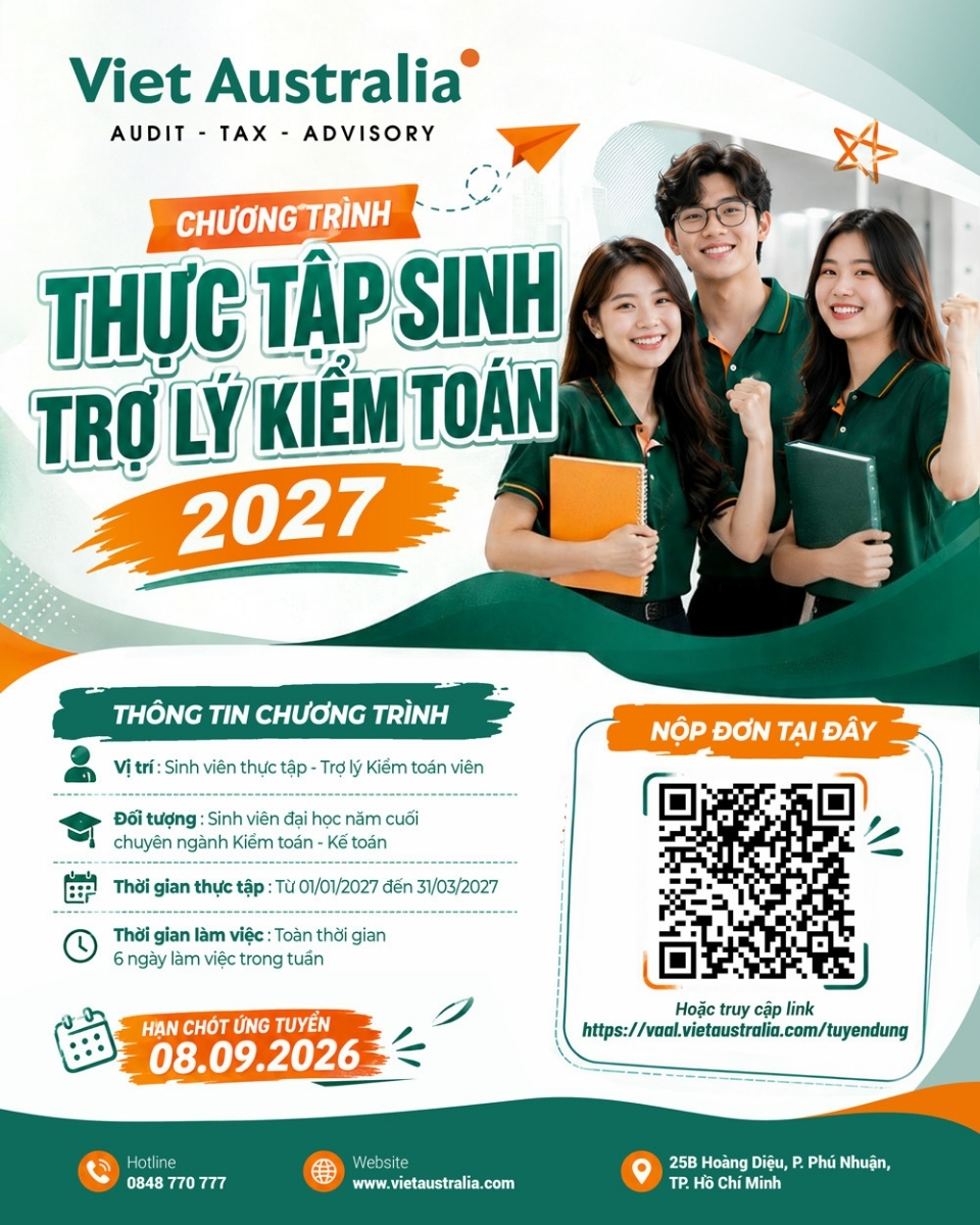 THỰC TẬP SINH TRỢ LÝ KIỂM TOÁN 2027