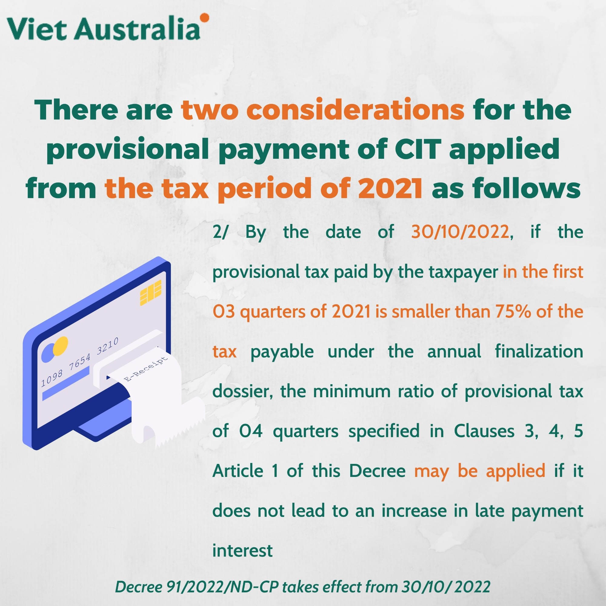 Provisional Corporate Income Tax Paid In 04 Quarters Shall Be At Least 80{4d4ea25d1288adad939f86af162a10d9e6ad7ccecb4e73989bf2cd436eae9d2c} Of The Annual Corporate Income Tax Payable - 3