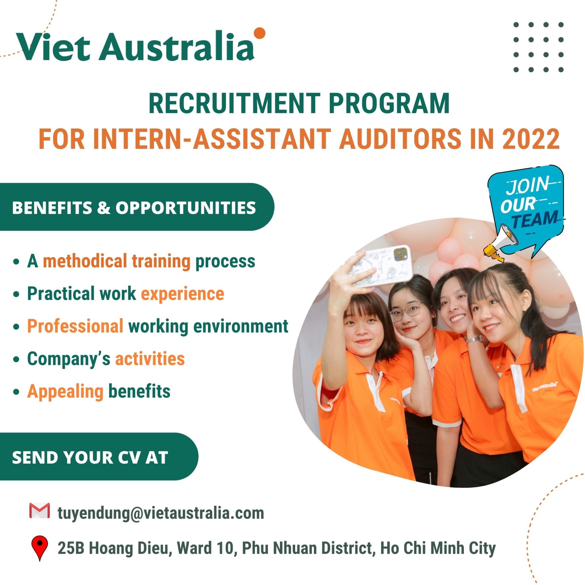 FIVE REASONS WHY STUDENTS SHOULD NOT MISS OUT ON THE INTERNSHIP PROGRAM IN VIET AUSTRALIA AUDITING