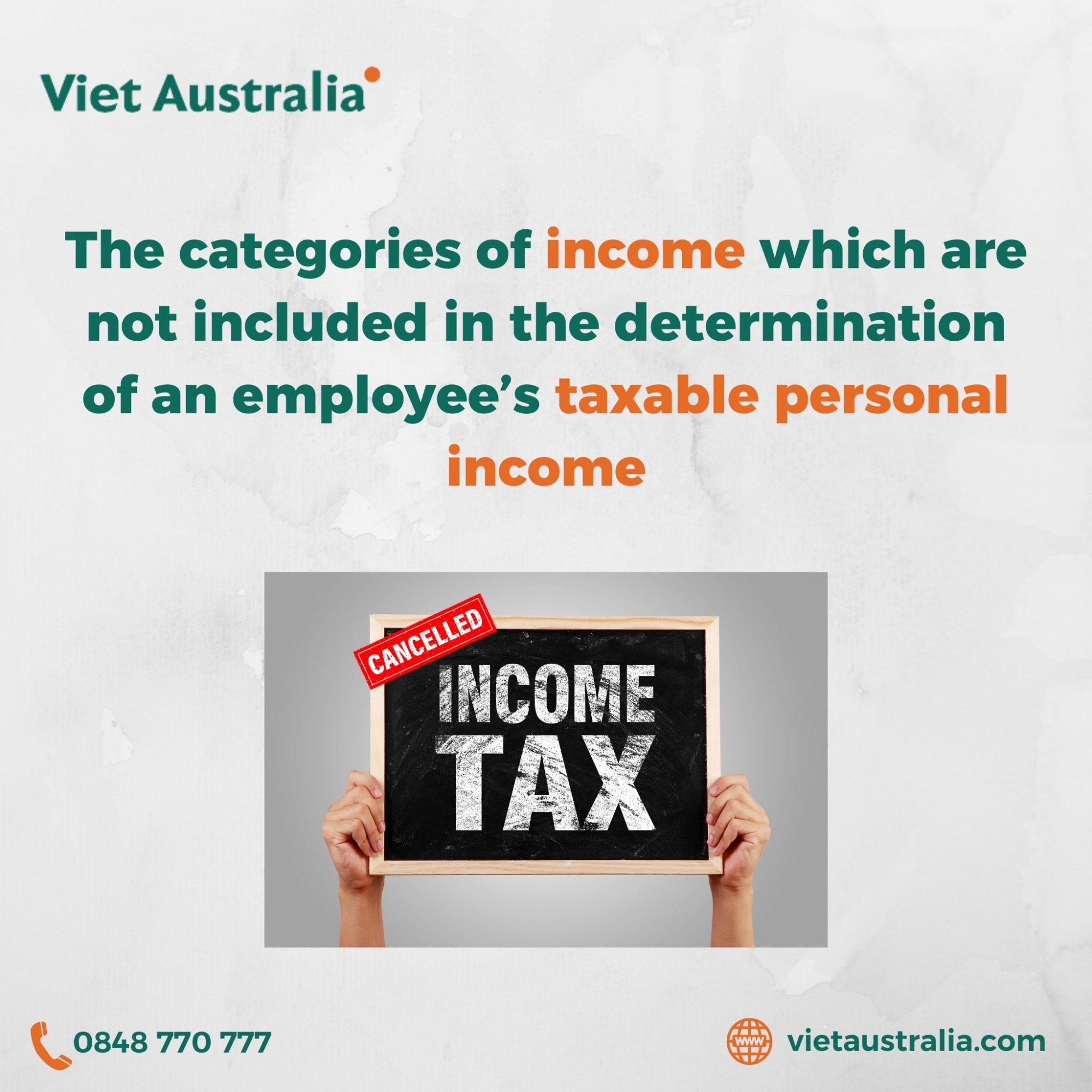 The Categories of income which are not included in the determination of an employee’s taxable personal income.