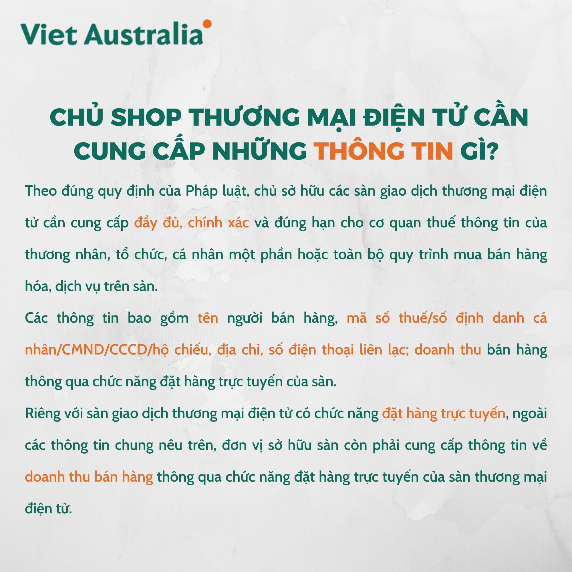 CHỦ SHOP THƯƠNG MẠI ĐIỆN TỬ CẦN CUNG CẤP 