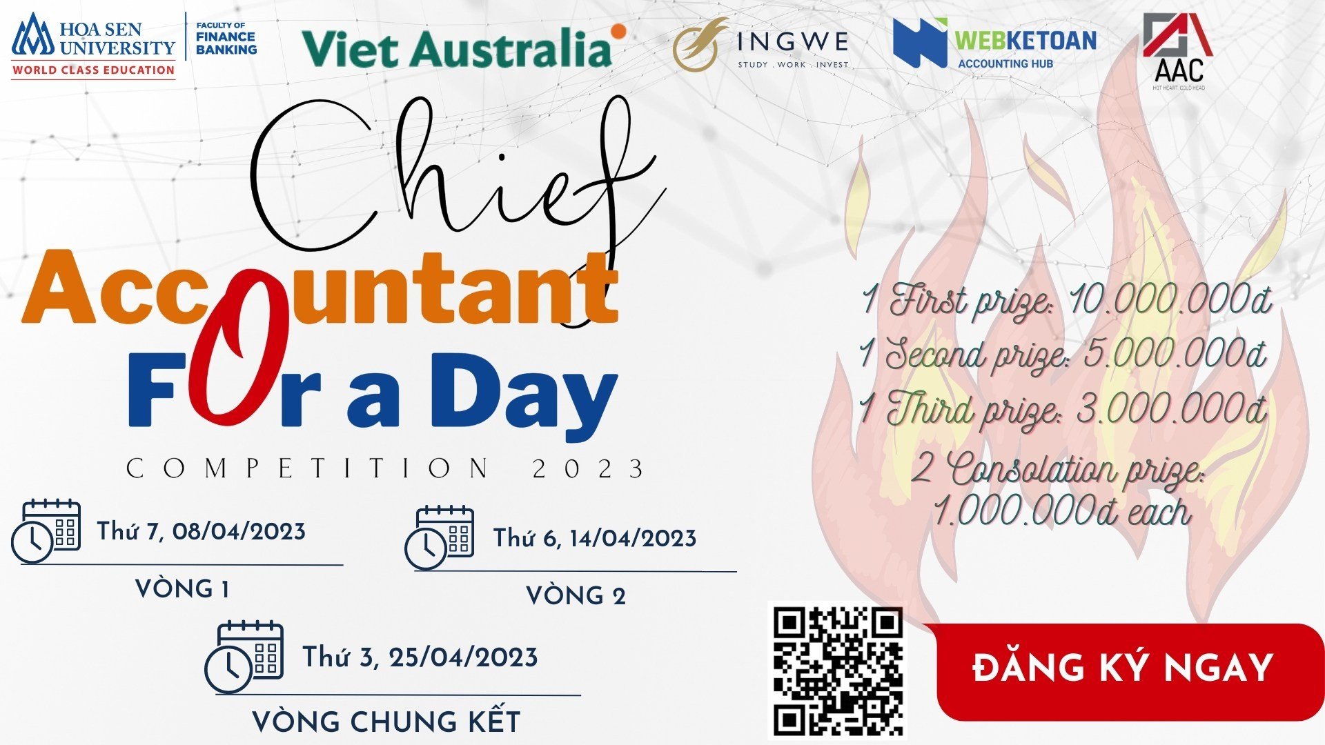 Kiểm Toán Việt Úc đồng hành cùng cuộc thi Chief Accountant For A Day do khoa Tài Chính Ngân Hàng trường Đại Học Hoa Sen tổ chức